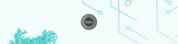 teal circuitry background with shopping cart and agro couture logo