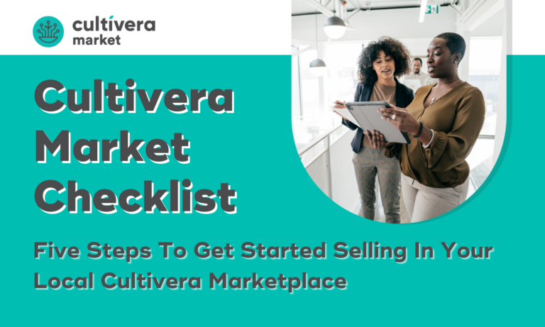 Promo card for the Cultivera Market Checklist: 5 steps to get started on cultivera market