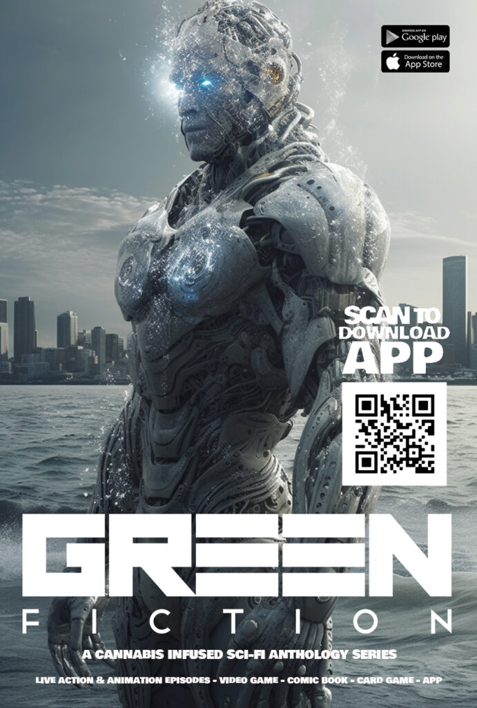 digital flyer for season zero of green fiction mobile app