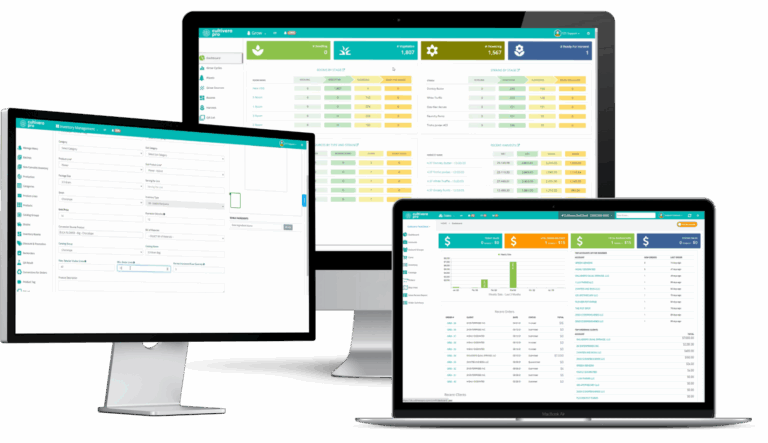 cultivera pro seed-to-sale software on various device screens