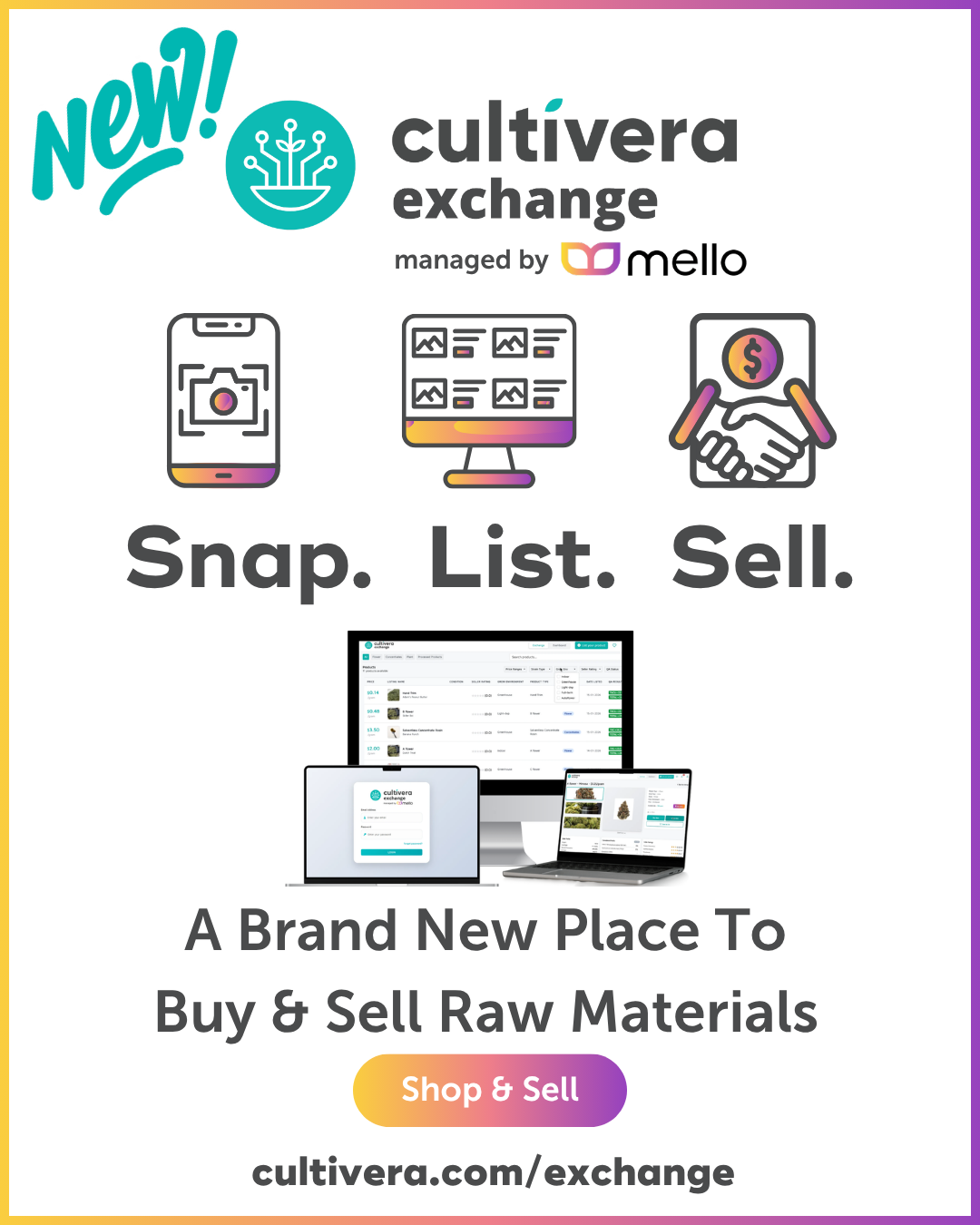Cultivera Exchange Is Now Open For Business